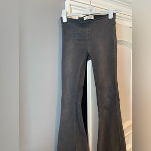 Low rise black flare jeans